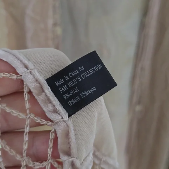 Silk blend Sam Hilu Kimono - Picture 2 of 12